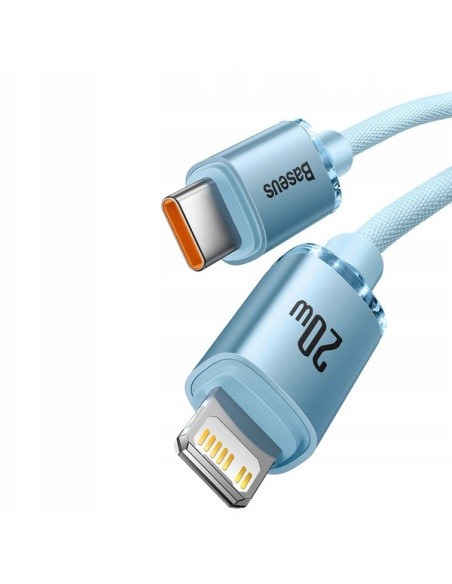 Baseus Crystal Shine Kabel USB-C Do Lightning 2m Niebieski