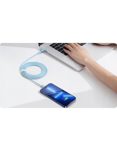 Baseus Crystal Shine Kabel USB-C Do Lightning 2m Niebieski