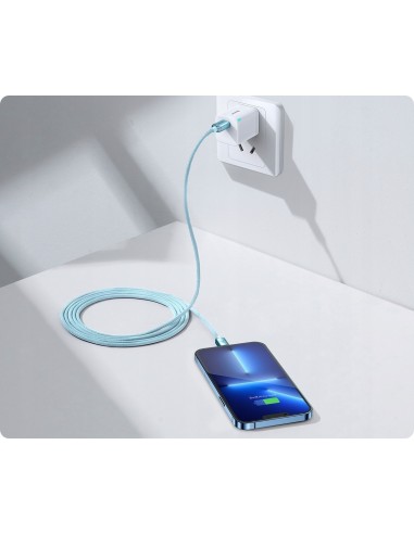Baseus Crystal Shine Kabel USB-C Do Lightning 2m Niebieski