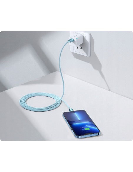 Baseus Crystal Shine Kabel USB-C Do Lightning 2m Niebieski