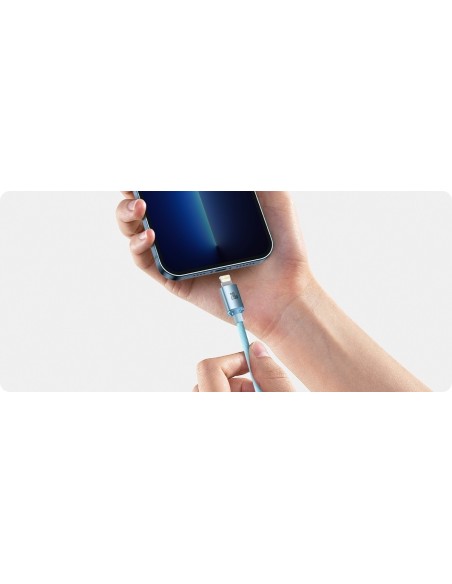Baseus Crystal Shine Kabel USB-C Do Lightning 2m Niebieski