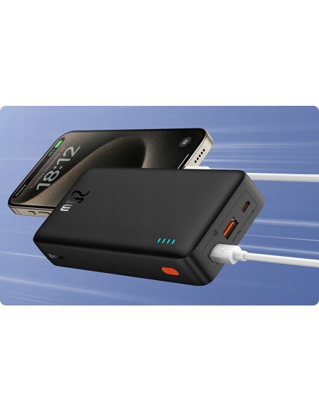 Baseus Airpow Power Bank 20W 20000mAh z Kablem USB-C Czarny