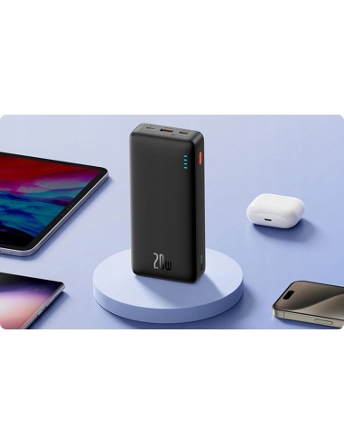 Baseus Airpow Power Bank 20W 20000mAh z Kablem USB-C Czarny