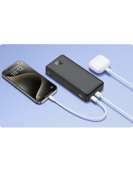 Baseus Airpow Power Bank 20W 20000mAh z Kablem USB-C Czarny