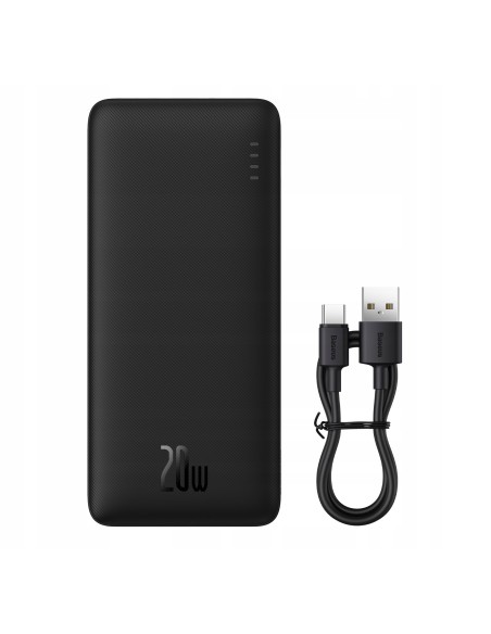 Baseus Airpow Power Bank 20W 20000mAh z Kablem USB-C Czarny