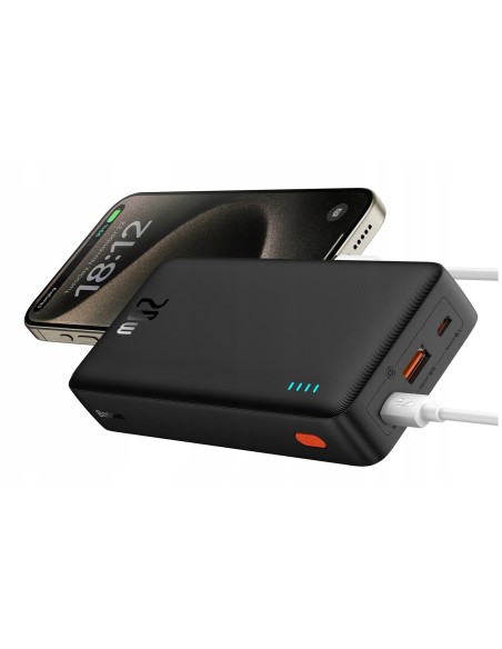 Baseus Airpow Power Bank 20W 20000mAh z Kablem USB-C Czarny