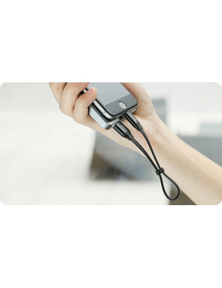 Baseus Nimble Kabel 2w1 USB Do Lightning 23cm Czarny