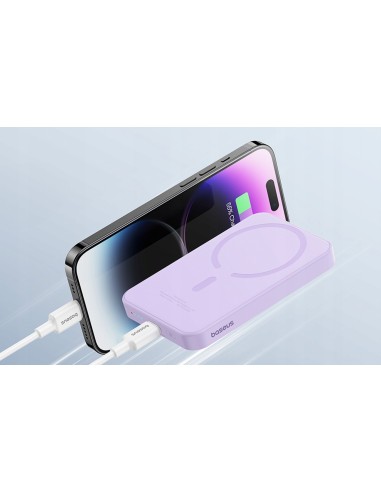 Baseus Magnetic Mini Power Bank Magsafe 5000mAh 20W Fioletowy