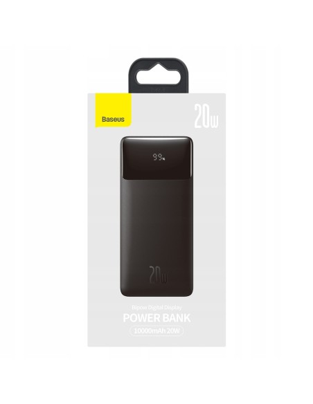 Baseus Bipow Power Bank Z Cyfrowym Wyświtlaczem 10000mAh 20W Czarny