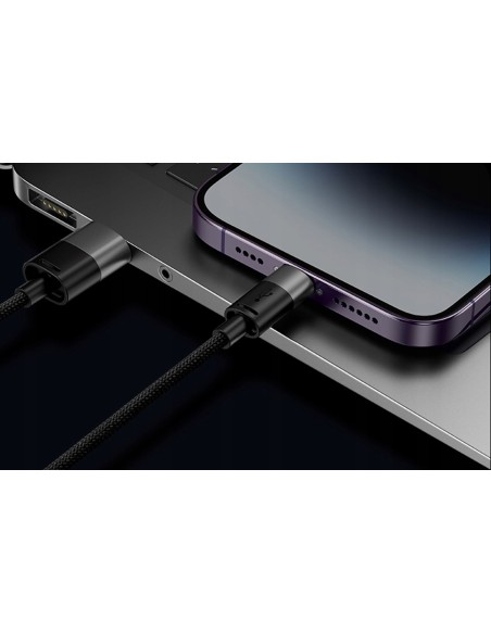 Baseus StarSpeed Kabel 3w1 USB Do Micro Lightning USB-C 1.2m Czarny