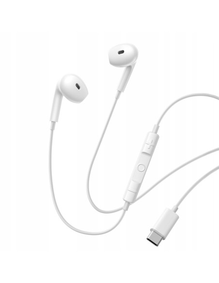 Baseus Encok CZ19  Słuchawki Przewodowe Douszne USB-C Białe