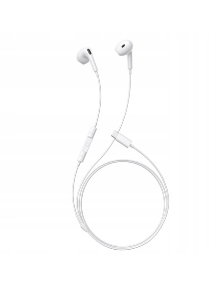 Baseus Encok CZ19  Słuchawki Przewodowe Douszne USB-C Białe