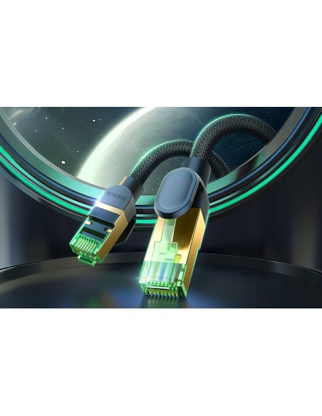 Baseus High Speed CAT8 Kabel Sieciowy 40Gb/s 0.5m Czarny