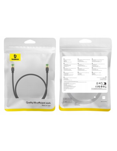 Baseus High Speed CAT8 Kabel Sieciowy 40Gb/s 0.5m Czarny