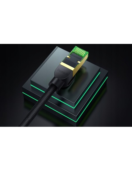 Baseus High Speed CAT8 Kabel Sieciowy 40Gb/s 0.5m Czarny