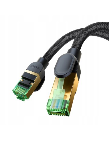 Baseus High Speed CAT8 Kabel Sieciowy 40Gb/s 0.5m Czarny