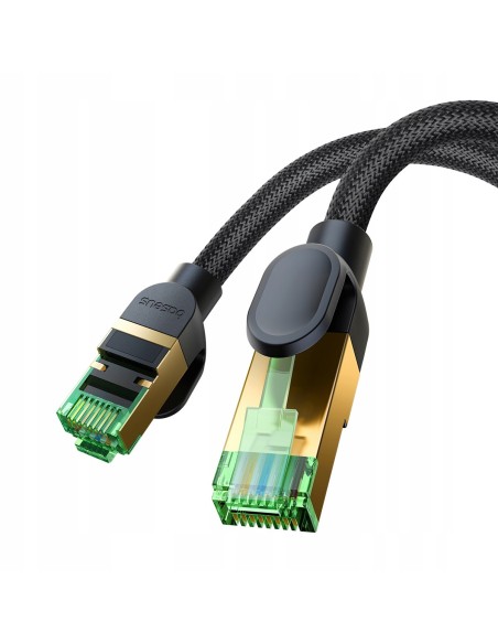 Baseus High Speed CAT8 Kabel Sieciowy 40Gb/s 0.5m Czarny