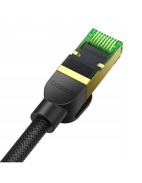 Baseus High Speed CAT8 Kabel Sieciowy 40Gb/s 0.5m Czarny