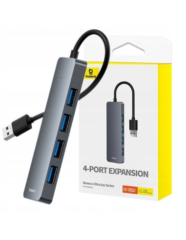 Baseus UltraJoy Series HUB 4 Porty Szary (USBA to USB3.0*4)