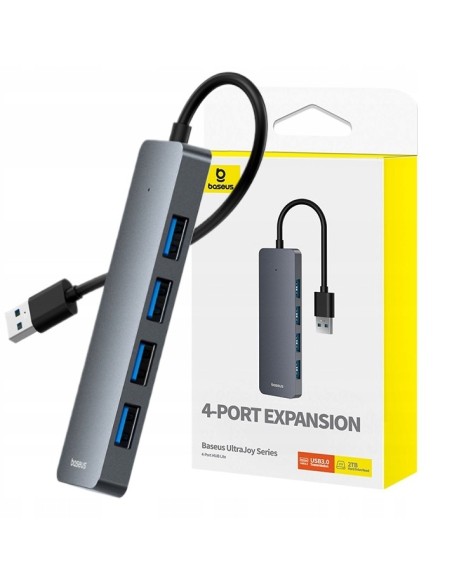 Baseus UltraJoy Series HUB 4 Porty Szary (USBA to USB3.0*4)