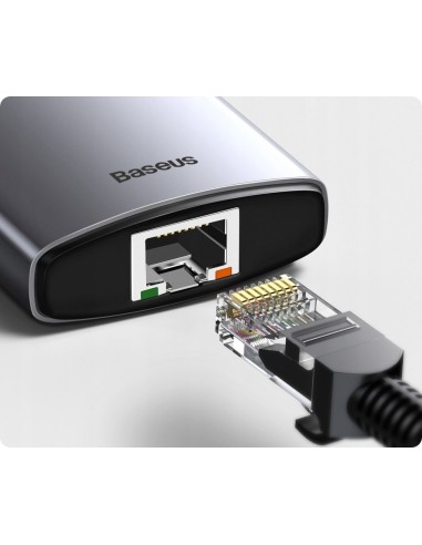 Baseus Metal Gleam Series HUB 8w1 USB-C - HDMI 4K 3x USB3.0 USB-C RJ45
