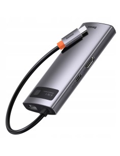 Baseus Metal Gleam Series HUB 6w1 USB-C - HDMI 4K 3x USB3.0 USB-C RJ45