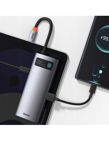 Baseus Metal Gleam Series HUB 6w1 USB-C - HDMI 4K 3x USB3.0 USB-C RJ45