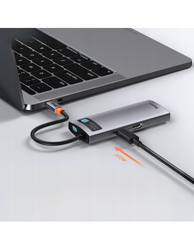 Baseus Metal Gleam Series HUB 6w1 USB-C - HDMI 4K 3x USB3.0 USB-C RJ45