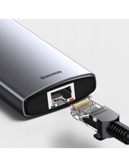 Baseus Metal Gleam Series HUB 6w1 USB-C - HDMI 4K 3x USB3.0 USB-C RJ45