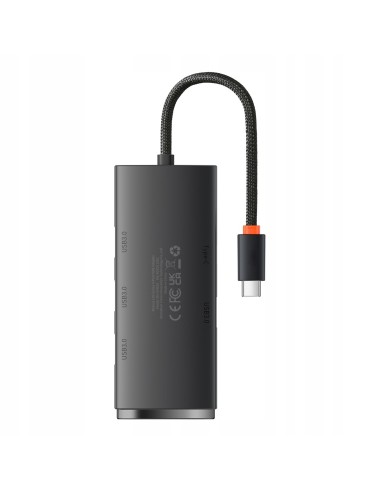 Baseus Lite Series HUB USB-C - USB 3.0 x 4 Kabel 25cm Czarny