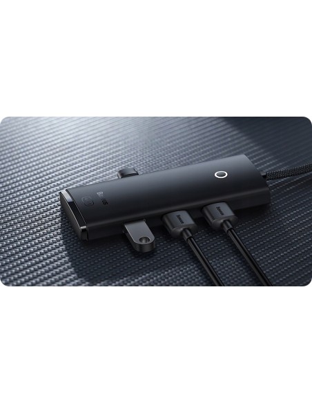 Baseus Lite Series HUB USB-C - USB 3.0 x 4 Kabel 25cm Czarny