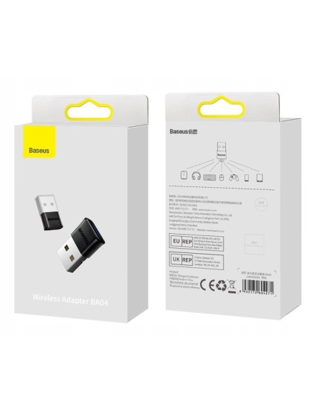 Baseus BA04 Adapter USB Bluetooth 5.1 Czarny