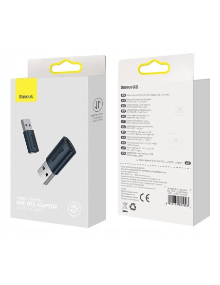 Baseus Ingenuity Series Adapter USB-A Do USB-C OTG Niebieski