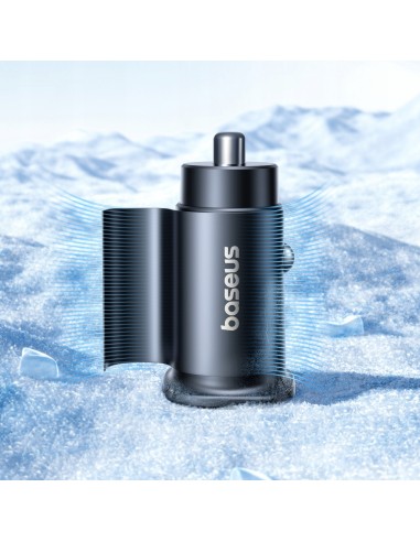Baseus GoTrip Ładowarka Samochodowa USB-A USB-C 30W Czarny