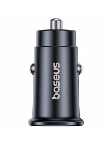 Baseus GoTrip Ładowarka Samochodowa USB-A USB-C 30W Czarny