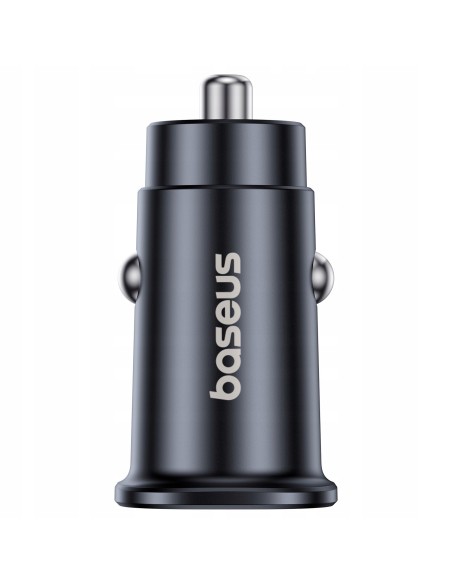 Baseus GoTrip Ładowarka Samochodowa USB-A USB-C 30W Czarny