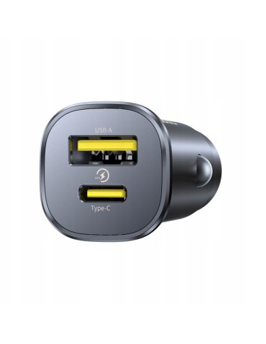 Baseus GoTrip Ładowarka Samochodowa USB-A USB-C 30W Czarny