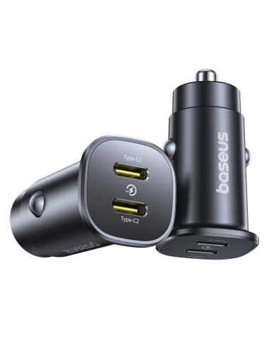 Baseus GoTrip Ładowarka Samochodowa USB-C USB-C 30W Czarna