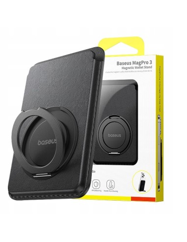 Baseus MagPro 3 Magnetyczne Etui Do Telefonu Na Karty Czarne
