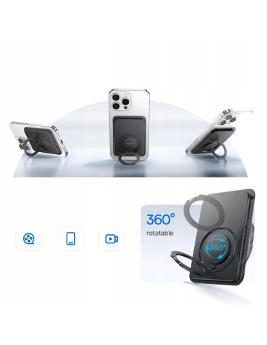 Baseus MagPro 3 Magnetyczne Etui Do Telefonu Na Karty Czarne