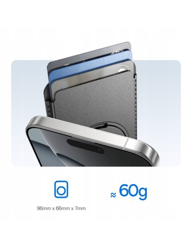 Baseus MagPro 3 Magnetyczne Etui Do Telefonu Na Karty Czarne