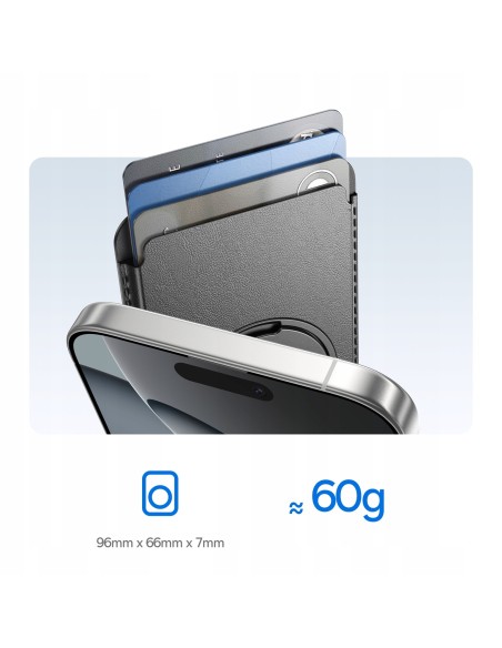 Baseus MagPro 3 Magnetyczne Etui Do Telefonu Na Karty Czarne