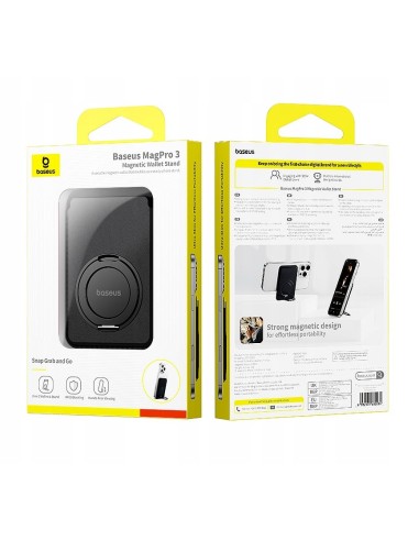 Baseus MagPro 3 Magnetyczne Etui Do Telefonu Na Karty Czarne