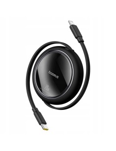 Baseus Free2Pull Rozwijany Kabel USB-C Do Ligtning 20W 1m Czarny