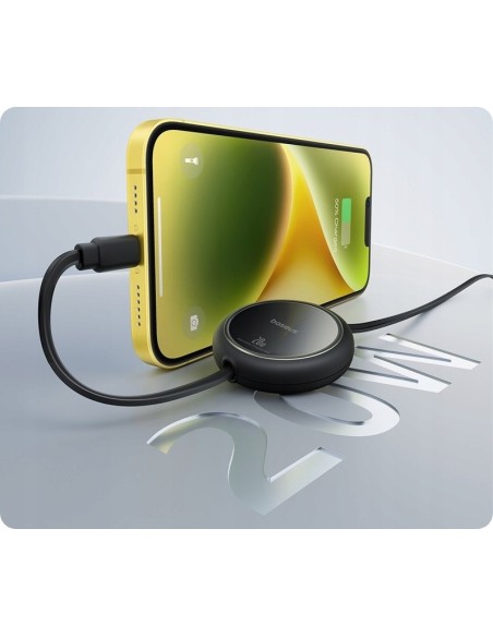 Baseus Free2Pull Rozwijany Kabel USB-C Do Ligtning 20W 1m Czarny
