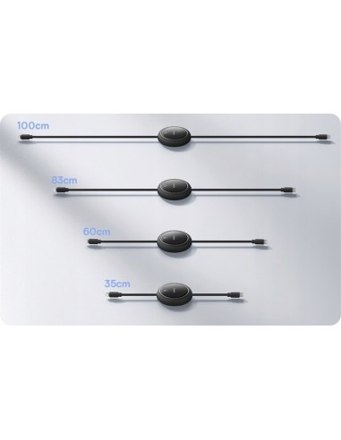Baseus Free2Pull Rozwijany Kabel USB-C Do Ligtning 20W 1m Czarny