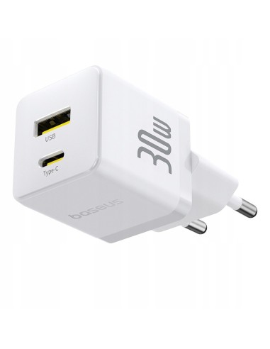 Baseus Palm Szybka Ładowarka Sieciowa C+U 30W Biała