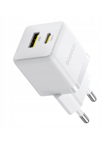 Baseus Palm Szybka Ładowarka Sieciowa C+U 30W Biała
