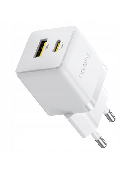 Baseus Palm Szybka Ładowarka Sieciowa C+U 30W Biała