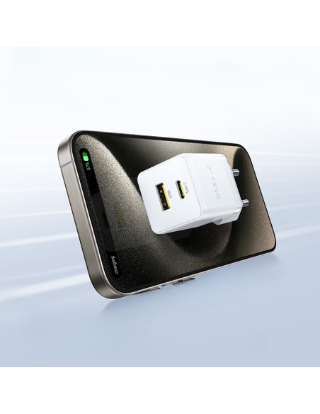Baseus Palm Szybka Ładowarka Sieciowa C+U 30W Biała